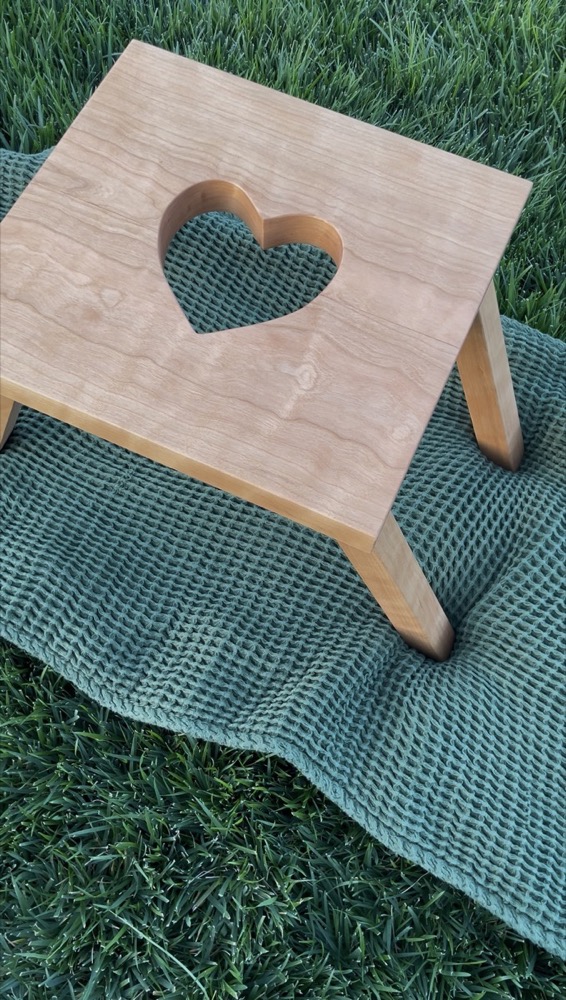 Sacred Portal hand-crafted yoni steam seat with heart-shaped opening